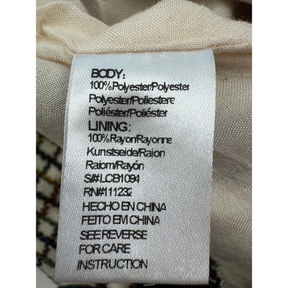 Lucca Tweed Fringe Plaid Classy Preppy Kick Flare Pants Women's Size XS - Picture 9 of 10